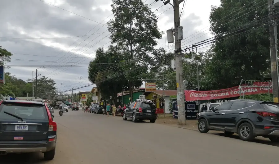 street at city in costa rica rural town